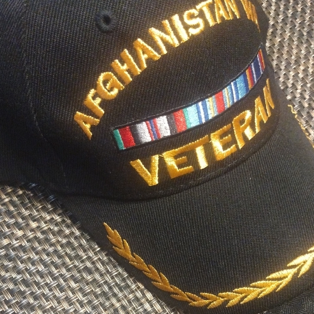 Black Afghanistan War Veteran Cap - Picture 4 of 6